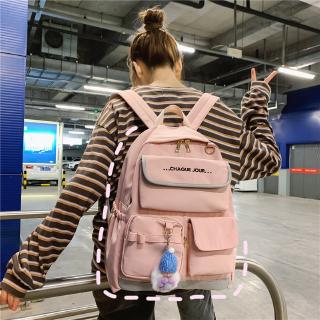 high school student school bag female Korean high school college student large capacity backpack ins girl backpack Shopee Philippines