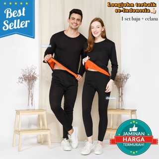 Jual Premium 1 set Longjohn Winter Pria Wanita thermal underwear long john musim dingin Shopee Indonesia