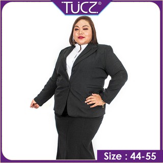 TUCZ PLUS SIZE BLAZER FULL LINING BLACK 778 SIZE 44 55 Shopee Malaysia