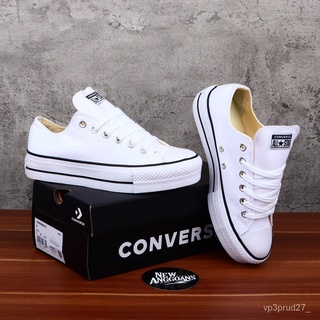 100 original Converse Zapatos Chuck Taylor All Star lift Tacones Altos Cunas Plataforma full white ox low Shopee Mexico