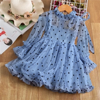 Vestido Polka Dot De Princesa para ninas Vestidos De chifon ropa para ninos Shopee Colombia