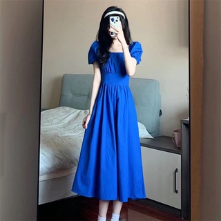 Blue casual dress outfit best sale