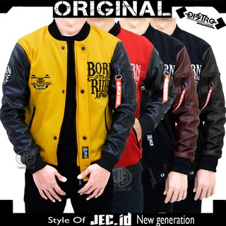 Jec ID Varsity To Ride Baseball Bomber Jacket Mix Premium Jacket Leather Jacket Motorcycle Jacket Shopee Malaysia