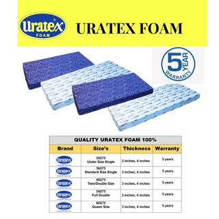 100 URATEX FOAM THICKNESS 3INCHES SIZES 30 36 48 54 60 Shopee Philippines