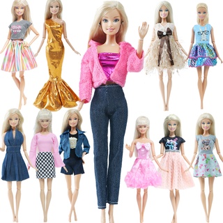 Clothes for Barbie Doll Daily Casual Outfits Pants T shirt Skirts Mini Dress Doll Accessories Lot Styles Shopee Singapore