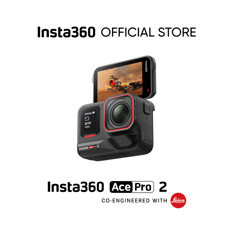Insta360 Ace Pro 2 8K Waterproof Action Camera Co-Engineered with Leica 1/1.3" Sensor Dual AI Chip