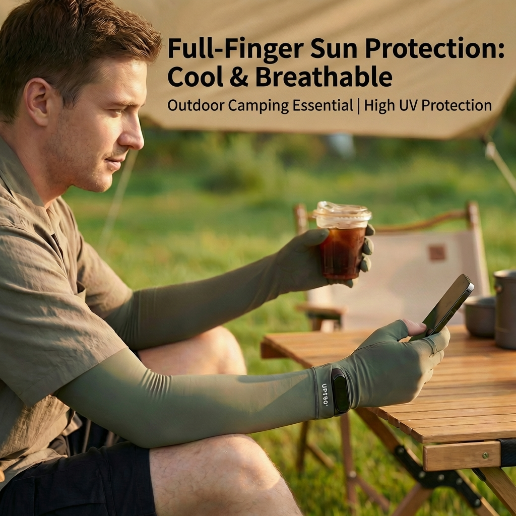 Uv Schutz Fingerlose Handschuhe Aus Eisseide Für Radsport Und Auto_voghion.com