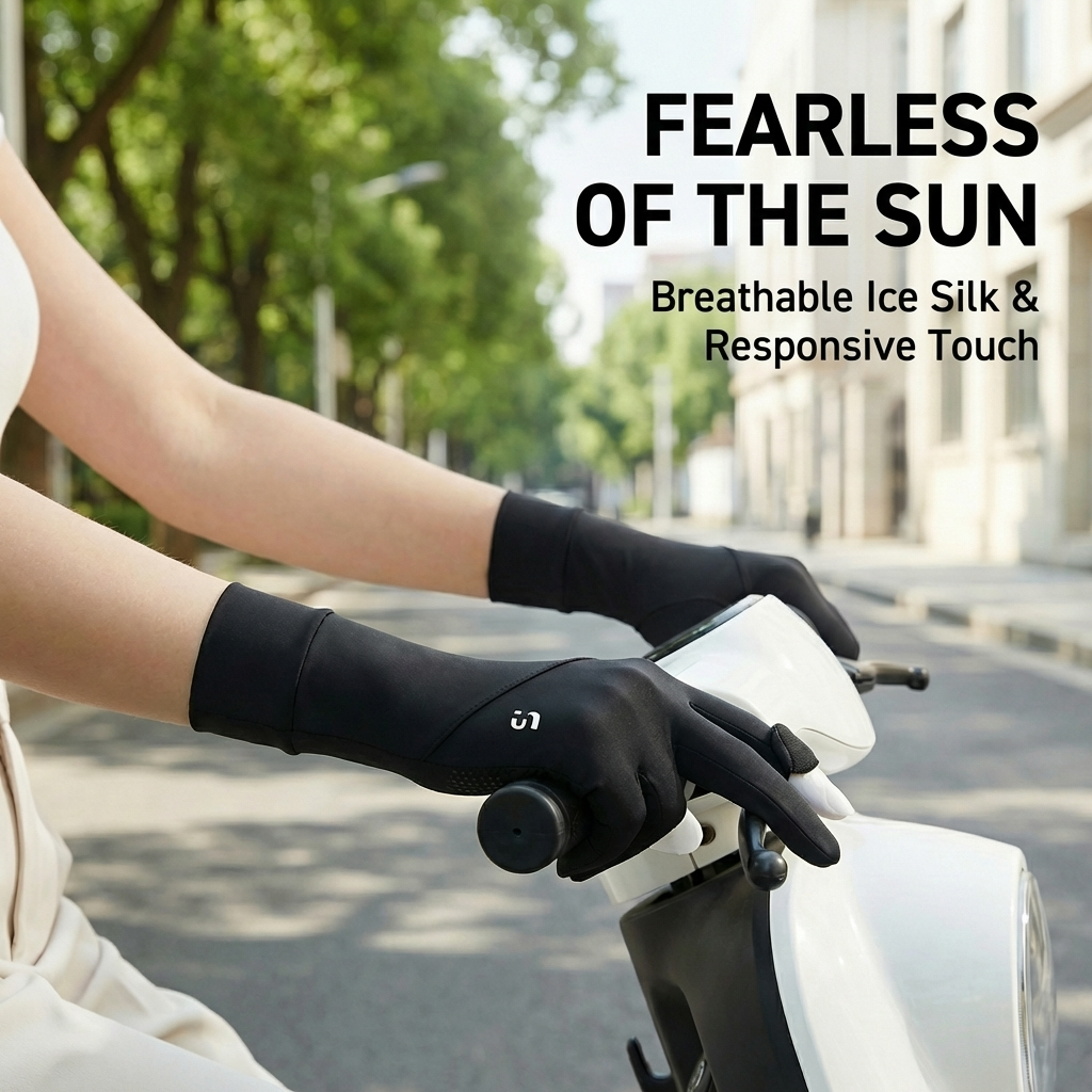 Unisex uv-skyddande cykelhandskar som andas för touchscreen_voghion.com