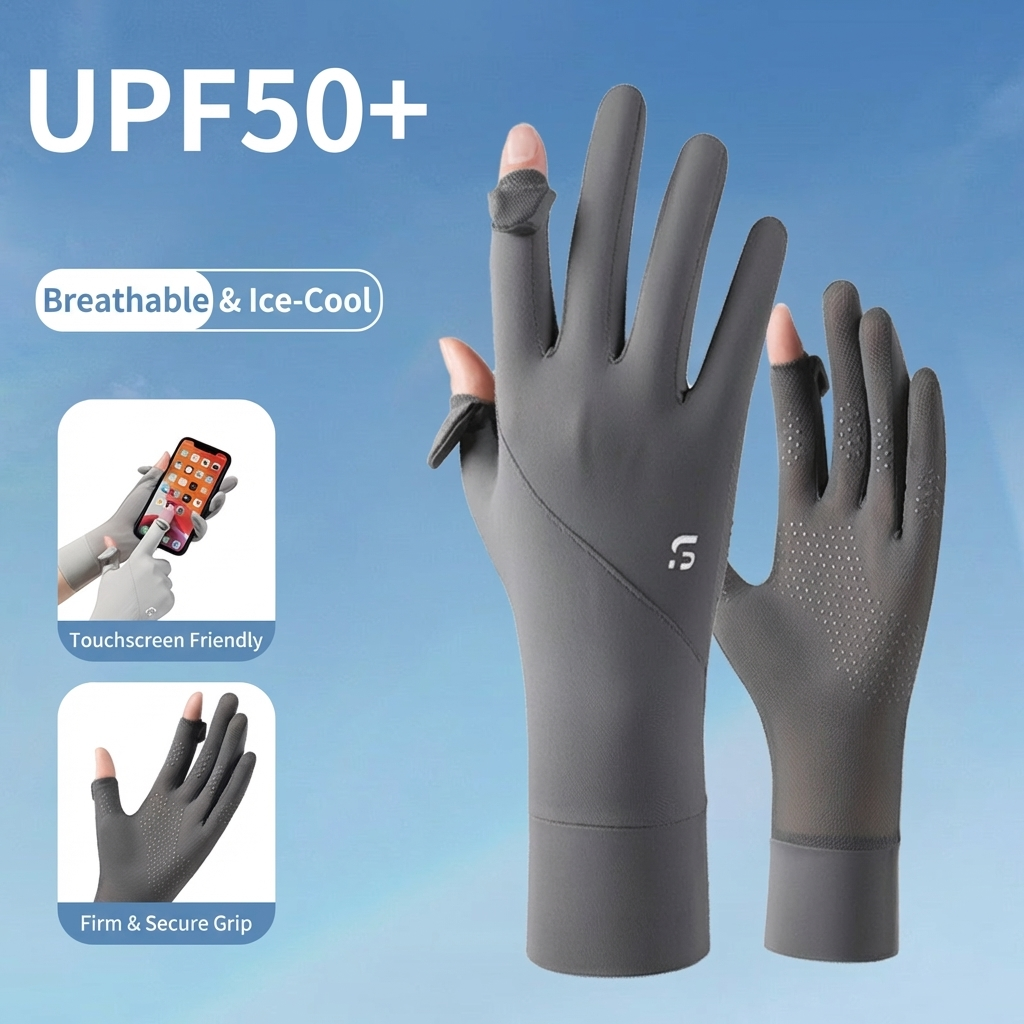 Unisex uv-skyddande cykelhandskar som andas för touchscreen_voghion.com