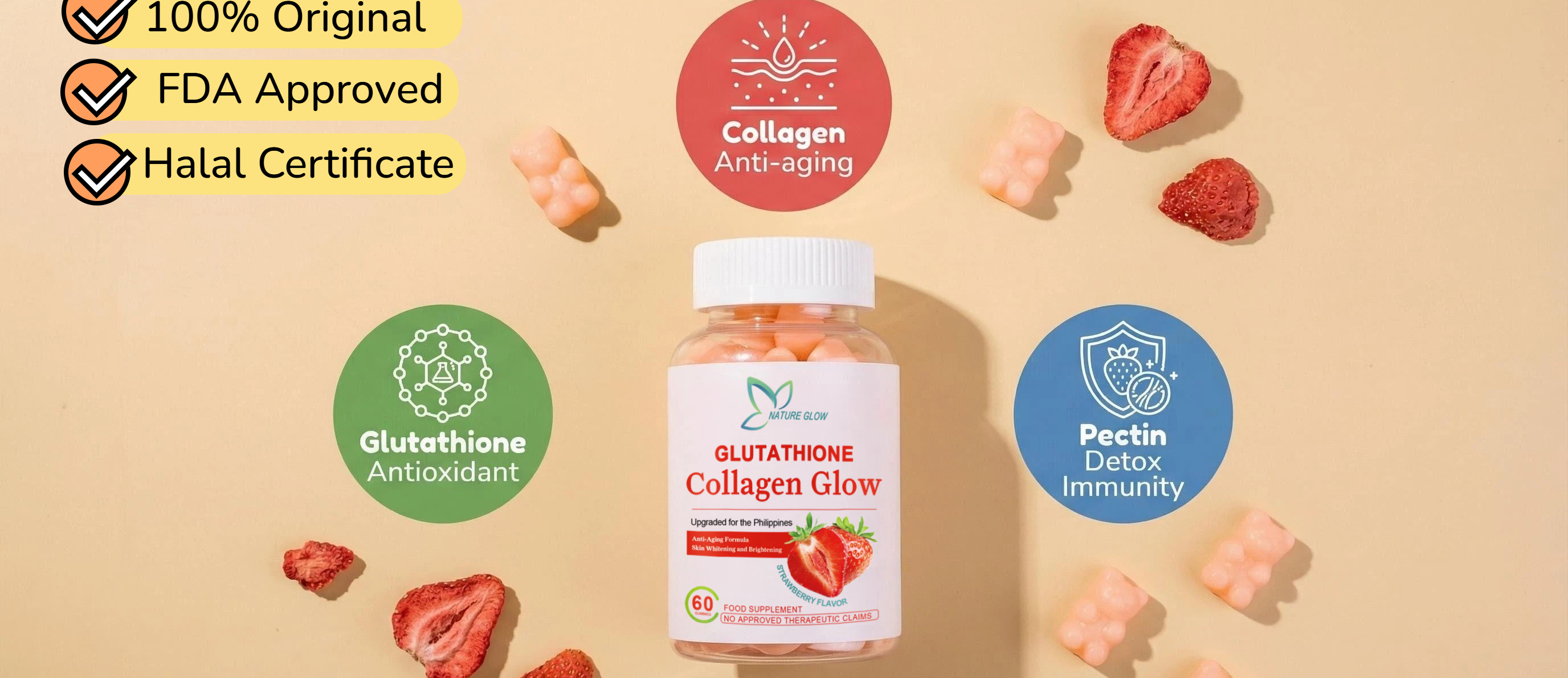glutathione collagen glow philippines  Age of Beauty Ph Nature Glow Glutathione Collagen Glow