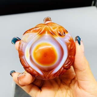 ⭕️ 台湾の上肯購入　高品質【十字六眼天珠】　本物瑪瑙石保証品80000円以上の品 台湾上肯天珠一代台湾至纯上肯5A牙黄折线九