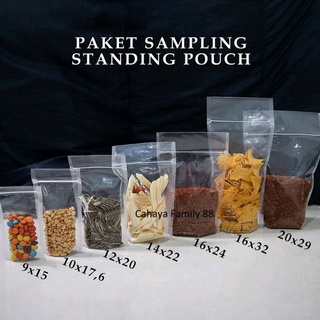 Jual Isi 50pcs Plastik Standing Pouch Plastik Kemasan Snack Plastik Klip Berdiri Double Seal Murah Shopee Indonesia