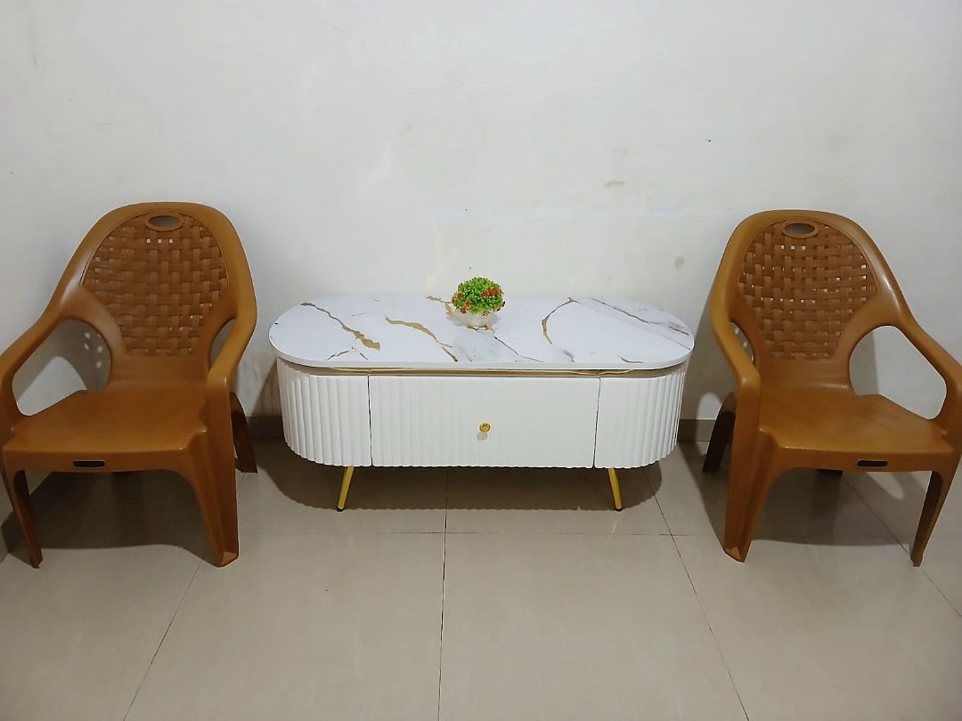 Foto pembeli Meja Ruang Tamu Minimalis Meja Tamu Aesthetic - Meja Aretha - Kayu Solid Laci Cat Duco Glossy