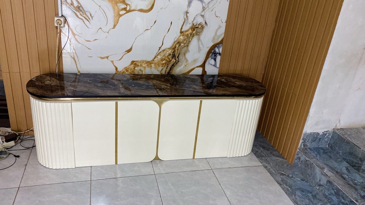 Foto pembeli Meja TV Aesthetic Quinnova Buffet Ruang Tamu Mewah Kayu Solid 140cm
