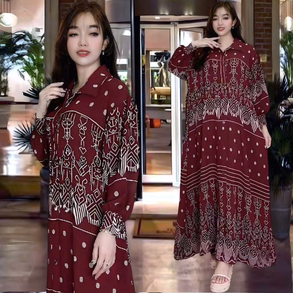 DIANA LD 120 DRESS MAXY OVERSIZE BAHAN CRINCLE AIRFLOW KEKINIAN