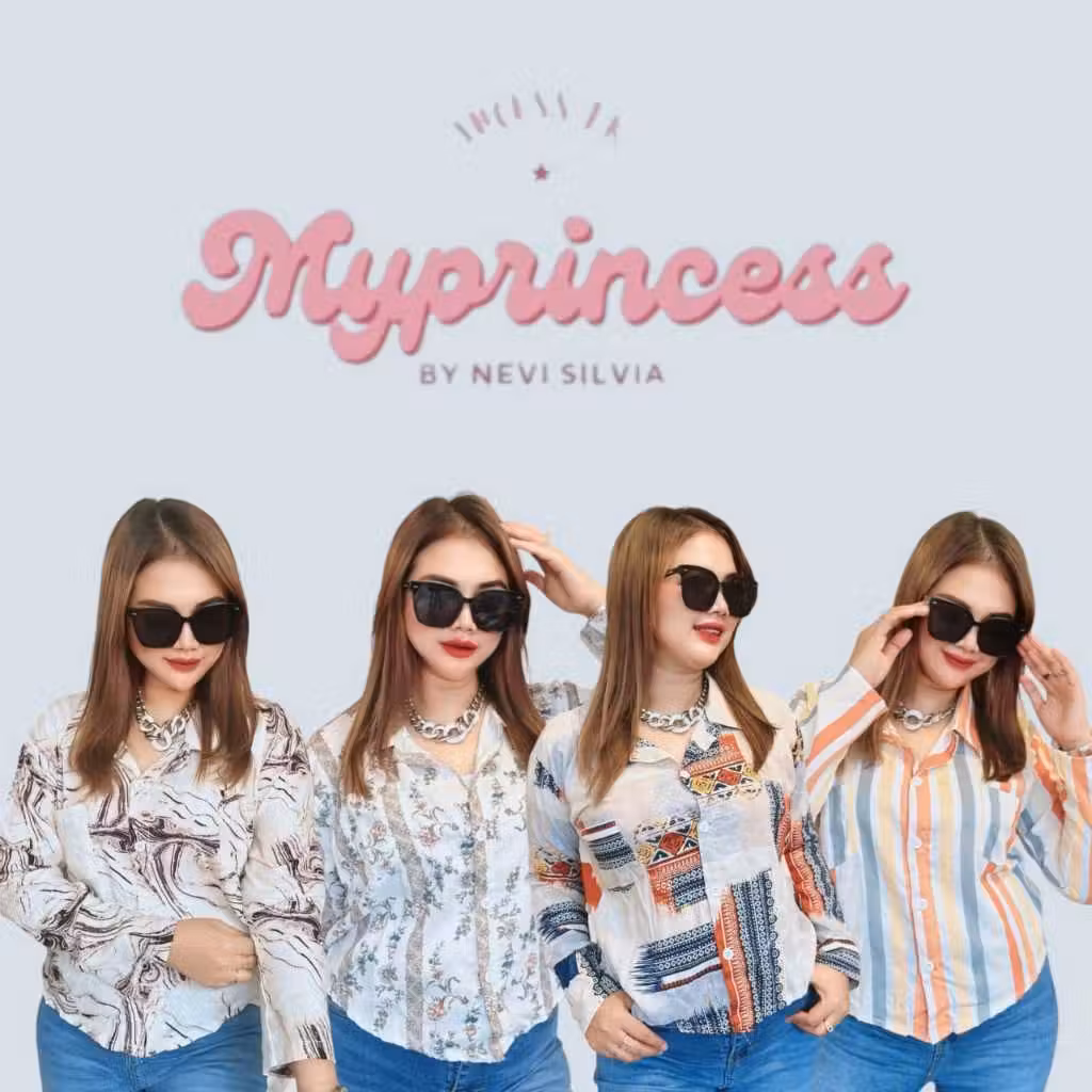 Myprincess Amoora Basic Shirt | Kemeja Wanita Rayon Twill | Kameja Kerja Non Formal Casual