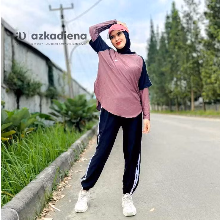 SETELAN OLAHRAGA WANITA MUSLIM BAJU PAKAIAN OLAHRAGA WANITA MUSLIM MUSLIMAH LARI SENAM ZUMBA RENANG