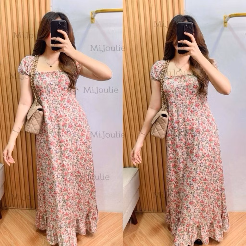 shakila Long Dress/ Dress Rayon Wanita/ Dress panjang fit body