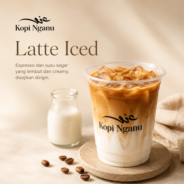 Kopi Latte Ice Tanpa Gula