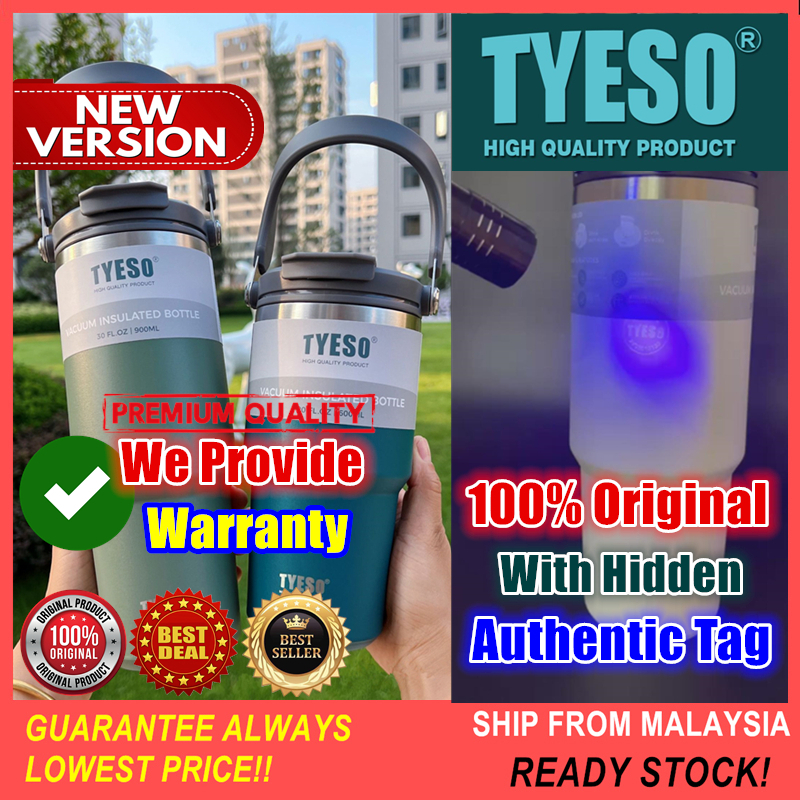 Tyeso Thermos Cup Tumbler Cup with Straw Vacuum Water Bottle Cool Ice