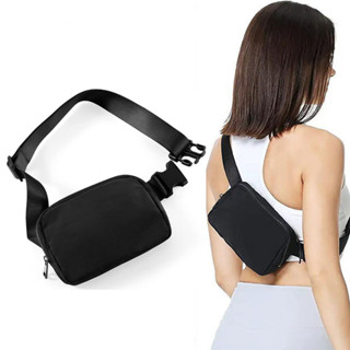 Lulu Multifunctional Sports Waist Bag Crossbody Chest Gym Bag for Men Women New Running Belt Running