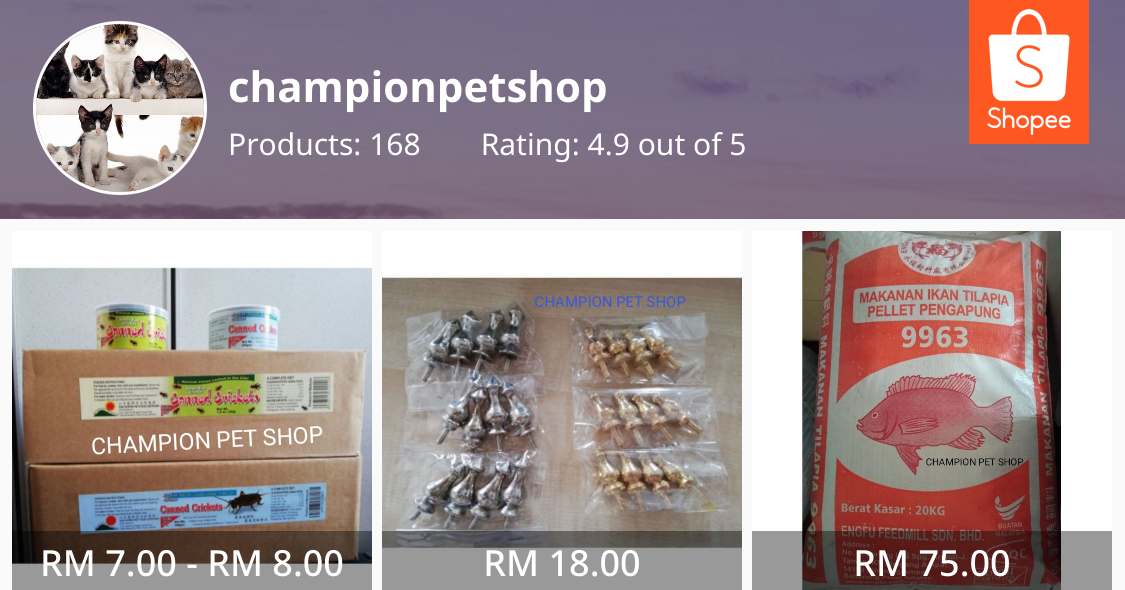 championpetshop Online Shop Shopee Malaysia