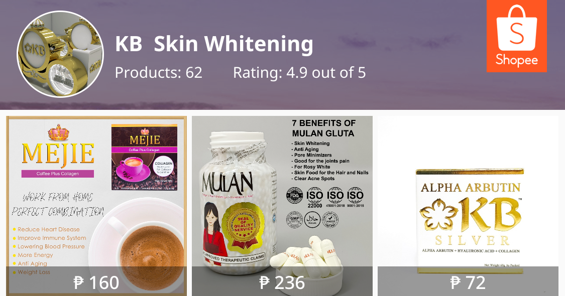 KB Skin Whitening Online Shop Shopee Philippines