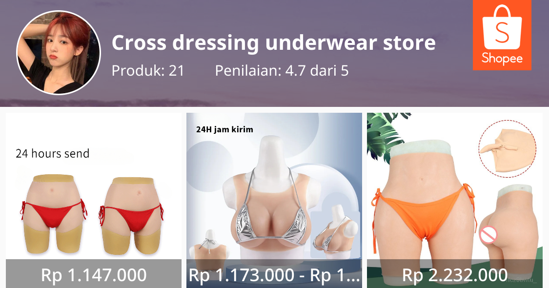 Produk Cross dressing underwear store Shopee Indonesia