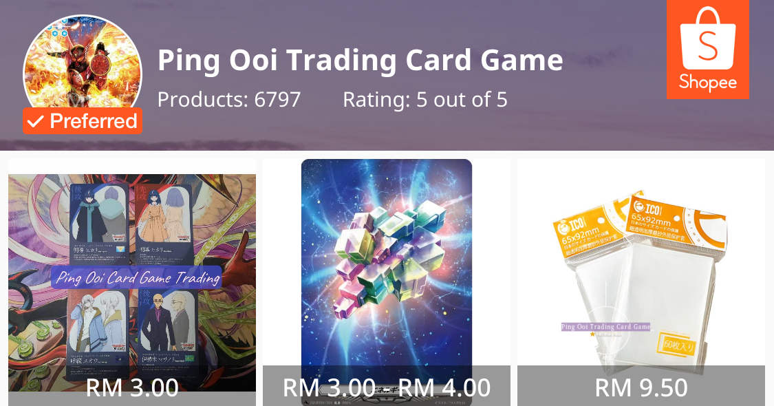 Ping Ooi Trading Card Game, Online Shop | Shopee Malaysia