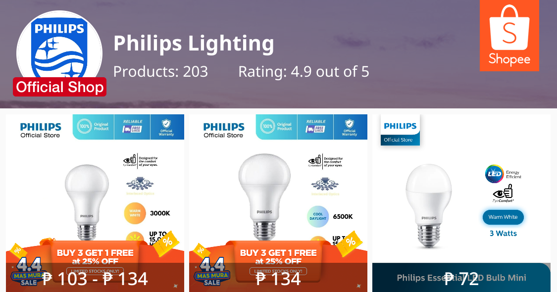 Philips Lighting, Online Shop