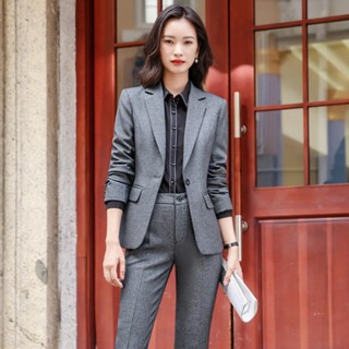 Grey business suit womens hotsell