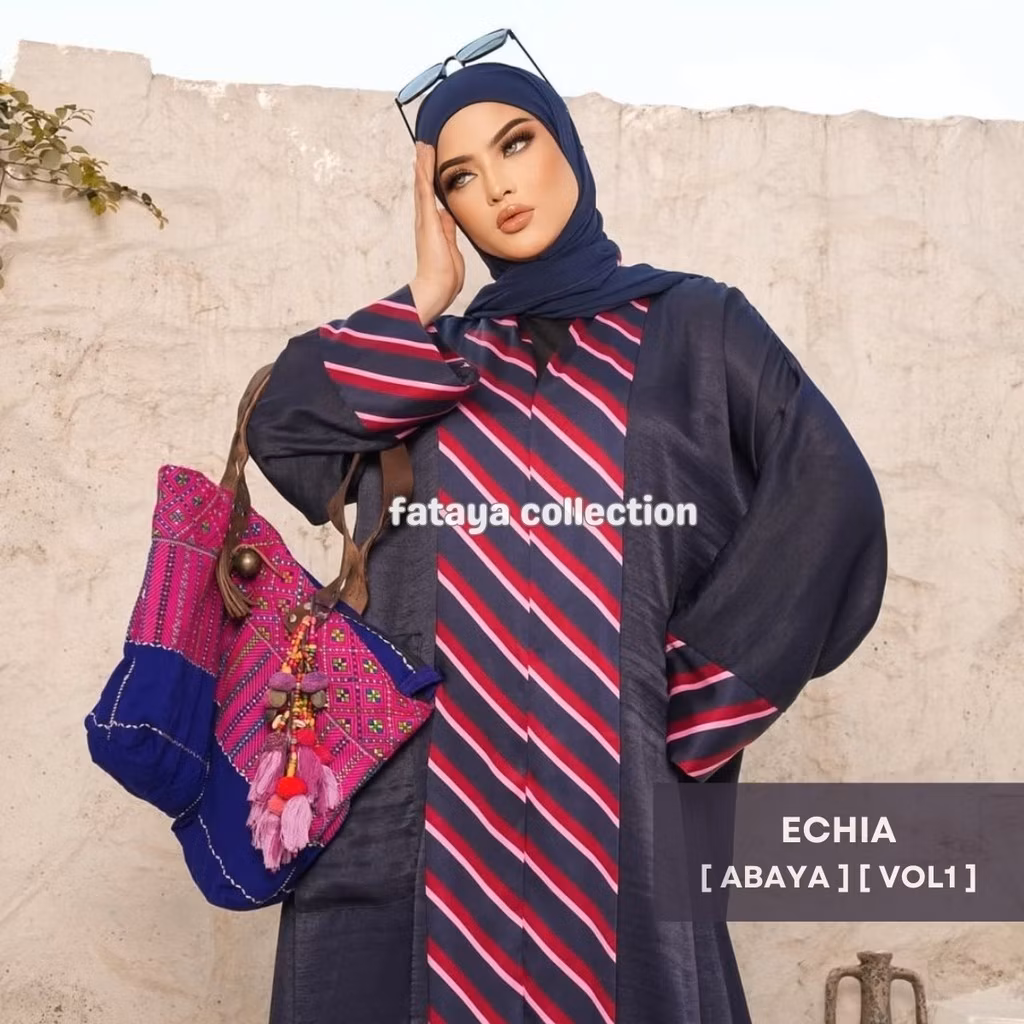 Fataya Collection ECHIA Abaya - Kain Silk LD120cm