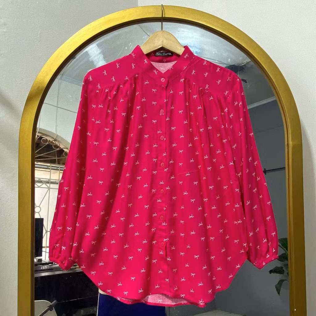 VITHA - Kemeja Pita Cewek Style - Atasan Wanita Terbaru Kekinian - Baju Wanita Oversize - Blouse Jum