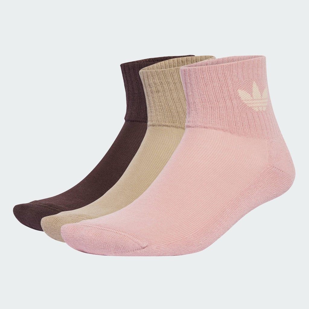 adidas Lifestyle Mid Crew Socks 3 Pairs Unisex Pink JV8596
