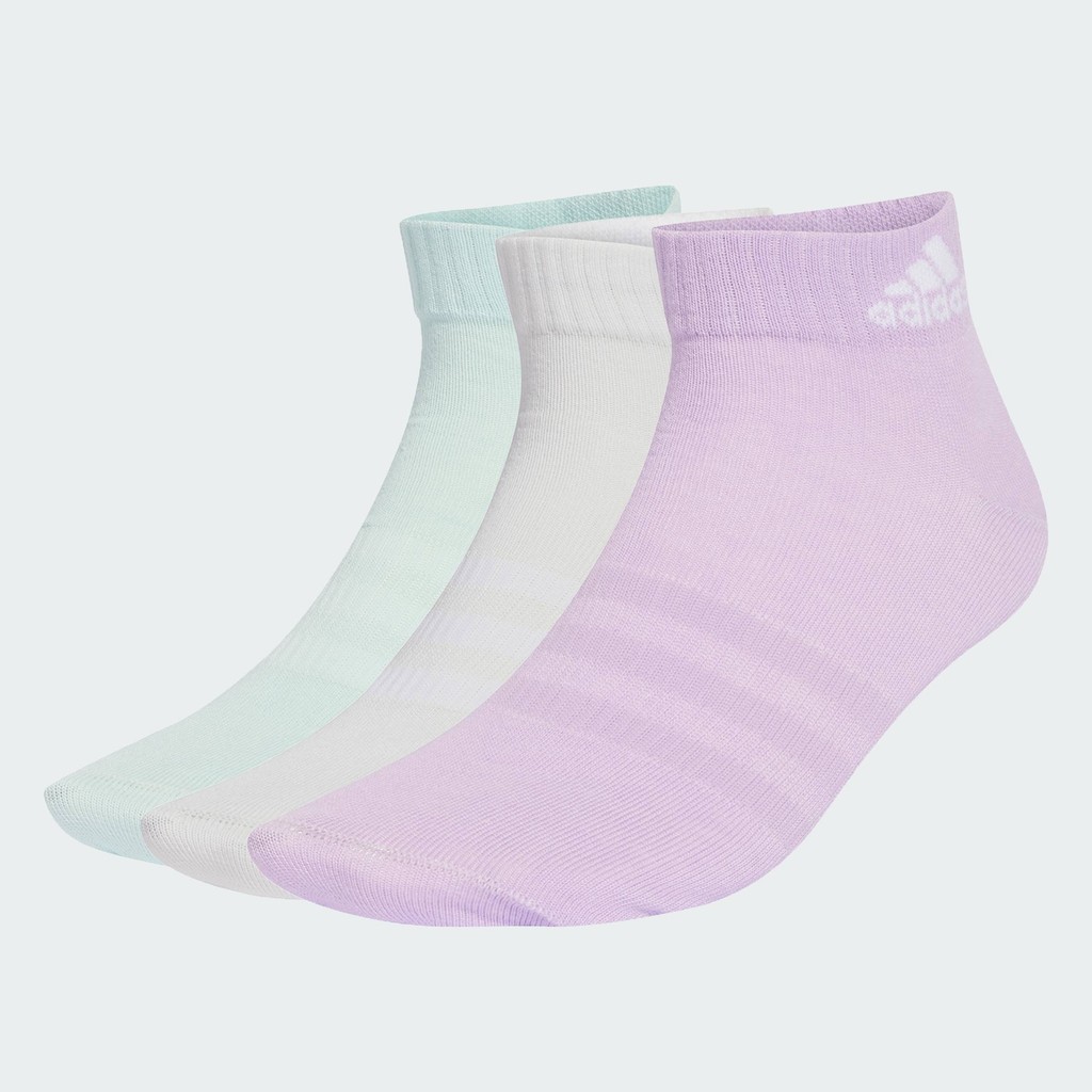 adidas Lifestyle Thin and Light Ankle Socks 3 Pairs Unisex Purple JW5280