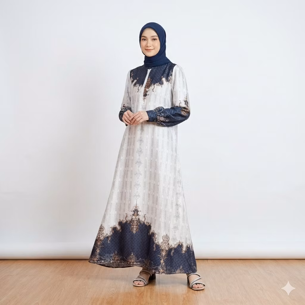 NJW - ready stock - Gamis Haniyah Dress Silk Premium Gamis Wanita Simple Mewah Elegant Lebaran 2026