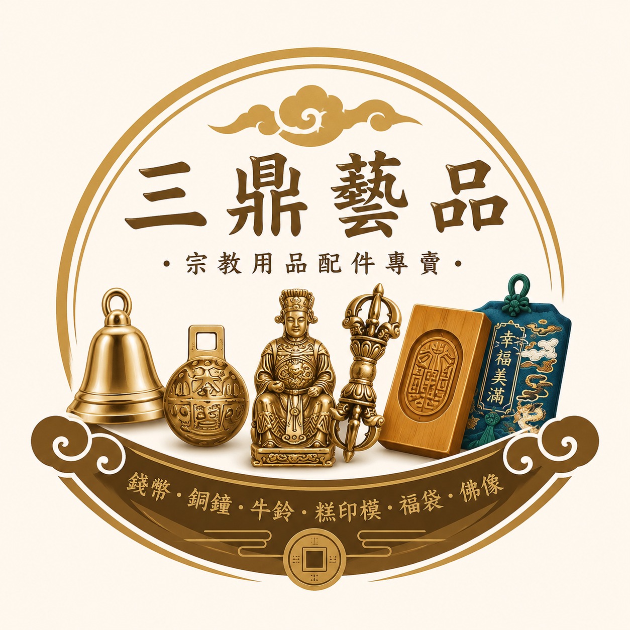 三鼎實業(宗教用品銅錢佛珠鈴鐺銅製品), 線上商店| 蝦皮購物