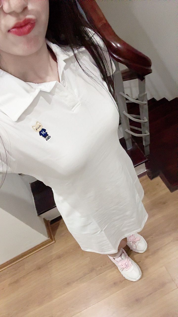 Khách mặc Váy Polo nữ NOAM Teeny Dáng Ôm Body ngắn Vải mềm mịn vượt trội - Màu trắng/ đen
