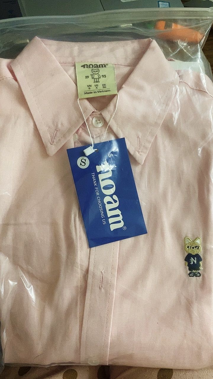 Khách mặc Áo Sơ Mi Ngắn Tay Form rộng NOAM Oxford - Màu trắng/ xanh/ hồng kẻ sọc/ đỏ kẻ sọc/ xanh kẻ sọc