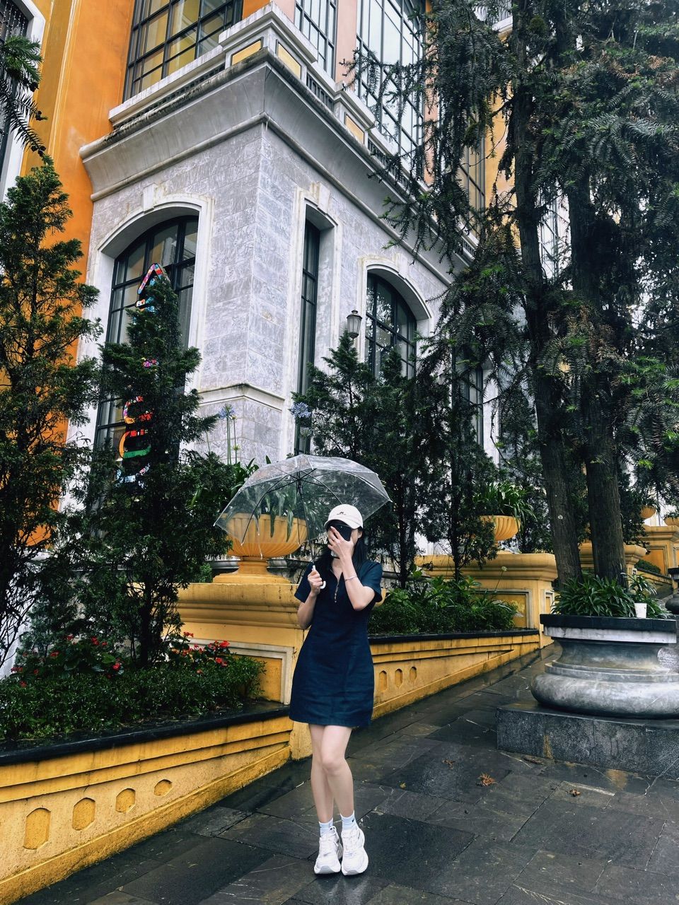 Khách mặc Váy Polo nữ NOAM Denim Grove Dáng Ôm Body ngắn Chất liệu denim cao cấp - Màu xanh
