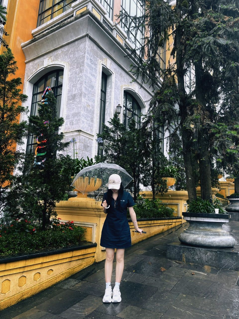 Khách mặc Váy Polo nữ NOAM Denim Grove Dáng Ôm Body ngắn Chất liệu denim cao cấp - Màu xanh