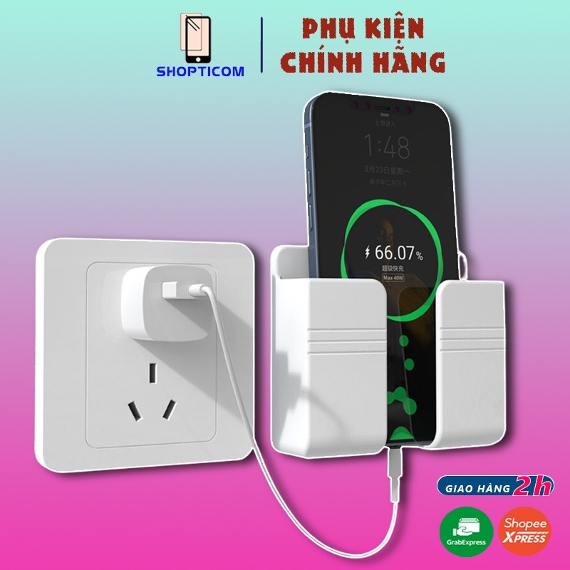 Giá đỡ kẹp điện thoại S P treo dán tường cho smartphone, remote điều khiển máy lạnh
