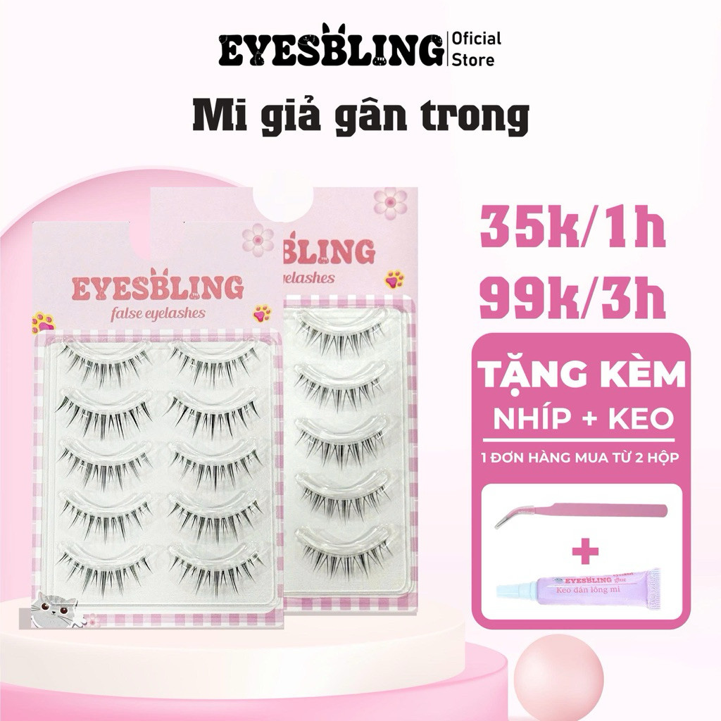 Mi giả gân trong mỏng nhẹ tự nhiên tái sử dụng được