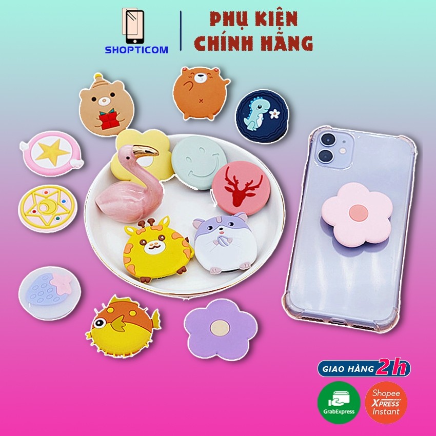 Giá đỡ điện thoại popsockes griptok S P phụ kiện chống lưng iring hoạt hình