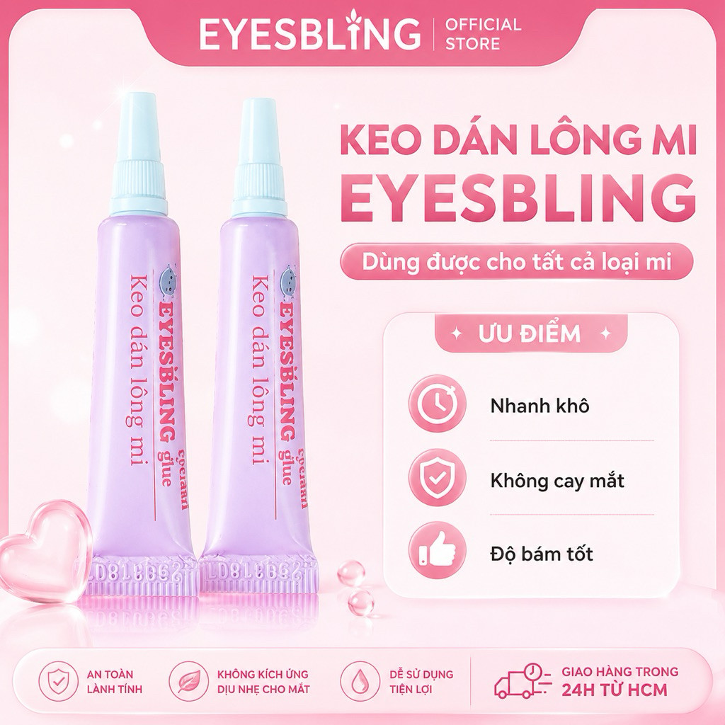 keo dán lông mi túp mini Eyesbling nhanh khô không cay mắt