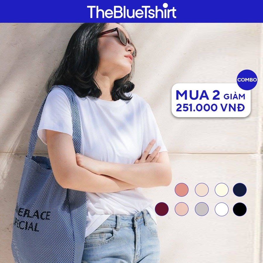 TheBlueTshirt - Áo thun trắng basic phom dáng Regular cho nữ - Hero T - Women