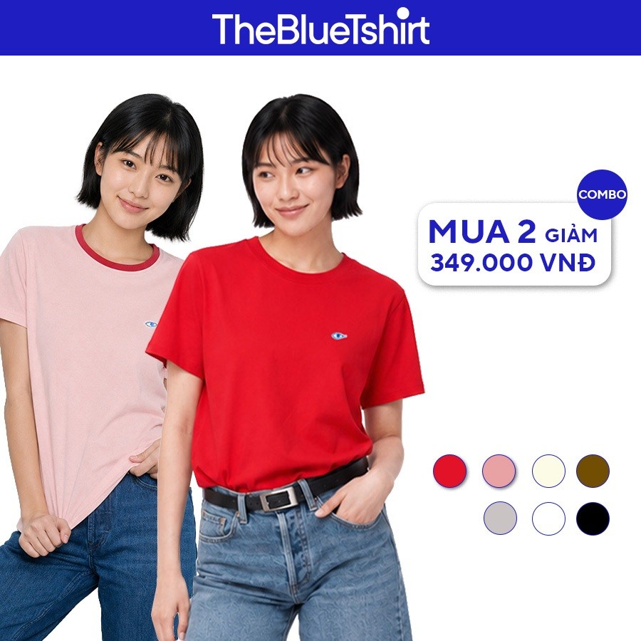 TheBlueTshirt - Áo thun phom dáng regular fit cho nữ - Life T - Women