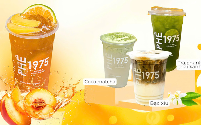 Phê 1975 - Matcha Latte, Trà Sữa Socola & Trà Đào Cam Sả