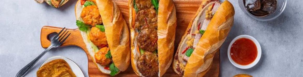 Pang - Bánh Mì Chả Cá - Hồng Trà Tắc Sủi Bọt & Trà Sữa