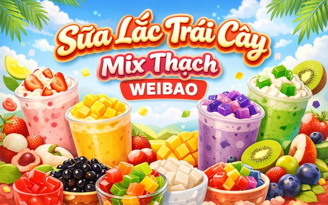 Sữa Lắc Trái Cây Mix Thạch WEIBAO - Cầm Bá Thước